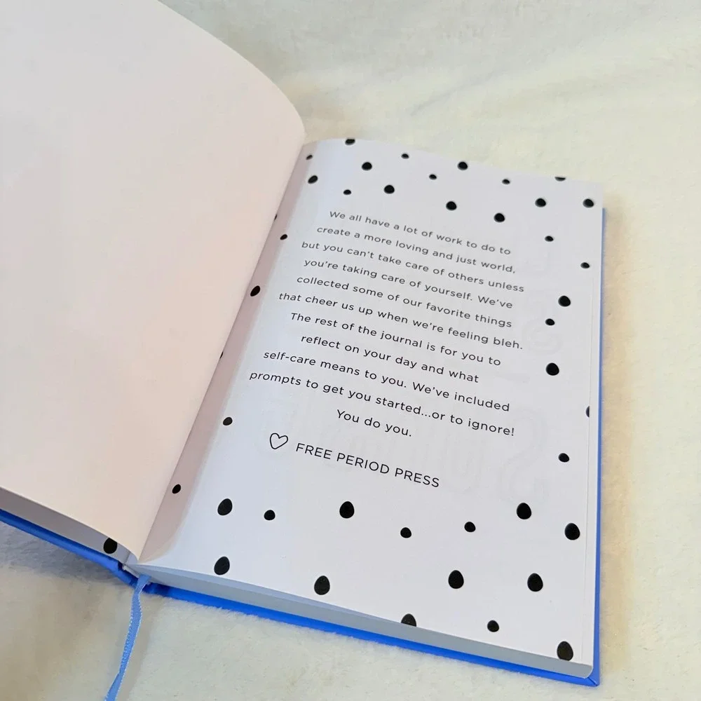 Free Period Press Self‎ Care Journal Blue Hardcover Guided Prompt Diary FP302-TA